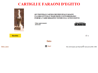 Cartigli e faraoni d`Egitto