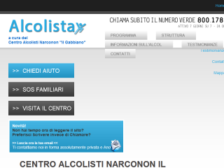 Alcolismo - Disintossicazione alcolisti – Centro recupero alcolista