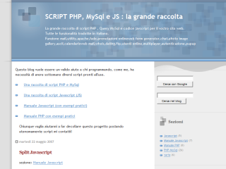 La grande raccolta di script php mysql, script javascript, script js