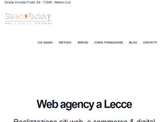 Salento Factory. Web agency Lecce, realizzazione siti e software gesti