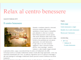 Relax trattamento benessere