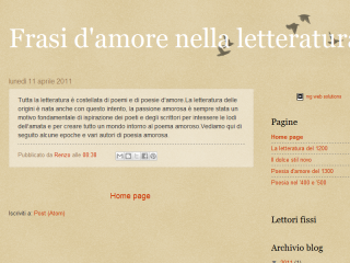 Frasi d`amore nella letteratura