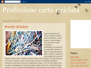 Carta riciclata produzione