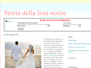 Storia delle liste nozze