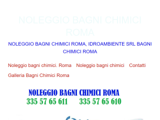 Noleggio bagni chimici Roma