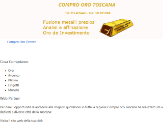 Compro oro Toscana